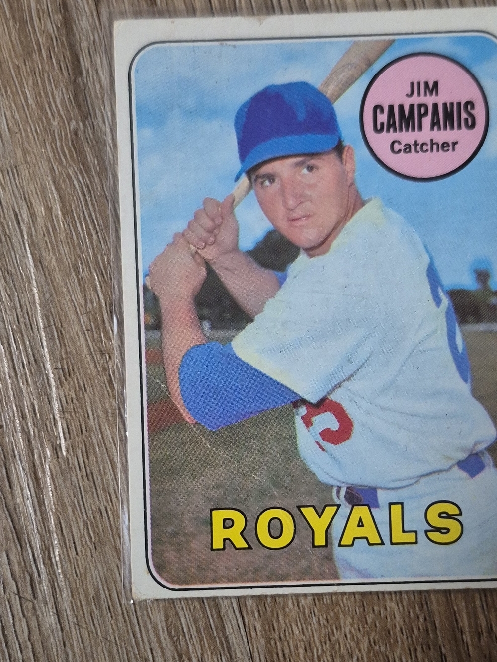 Topps Orange and Black Jim Campanis Baseball Card Back
